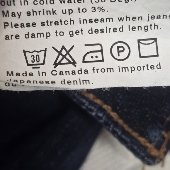 Naked & Famous Jeans Mens 27 Raw Japanese Denim Dark Wash Indigo Power Stretch - Picture 10 of 13